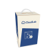 Product box with plastic handle